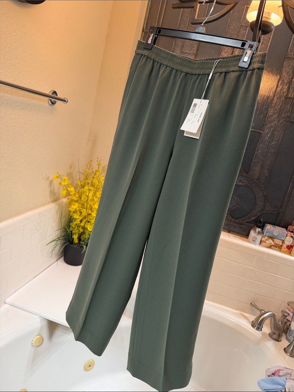 Helmut Lang Green Wide leg Pants . NEW with tags. M